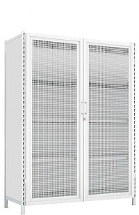 Стеллаж-шкаф СТ-600 с сетчатыми дверьми 3000х1580х500 5 полок