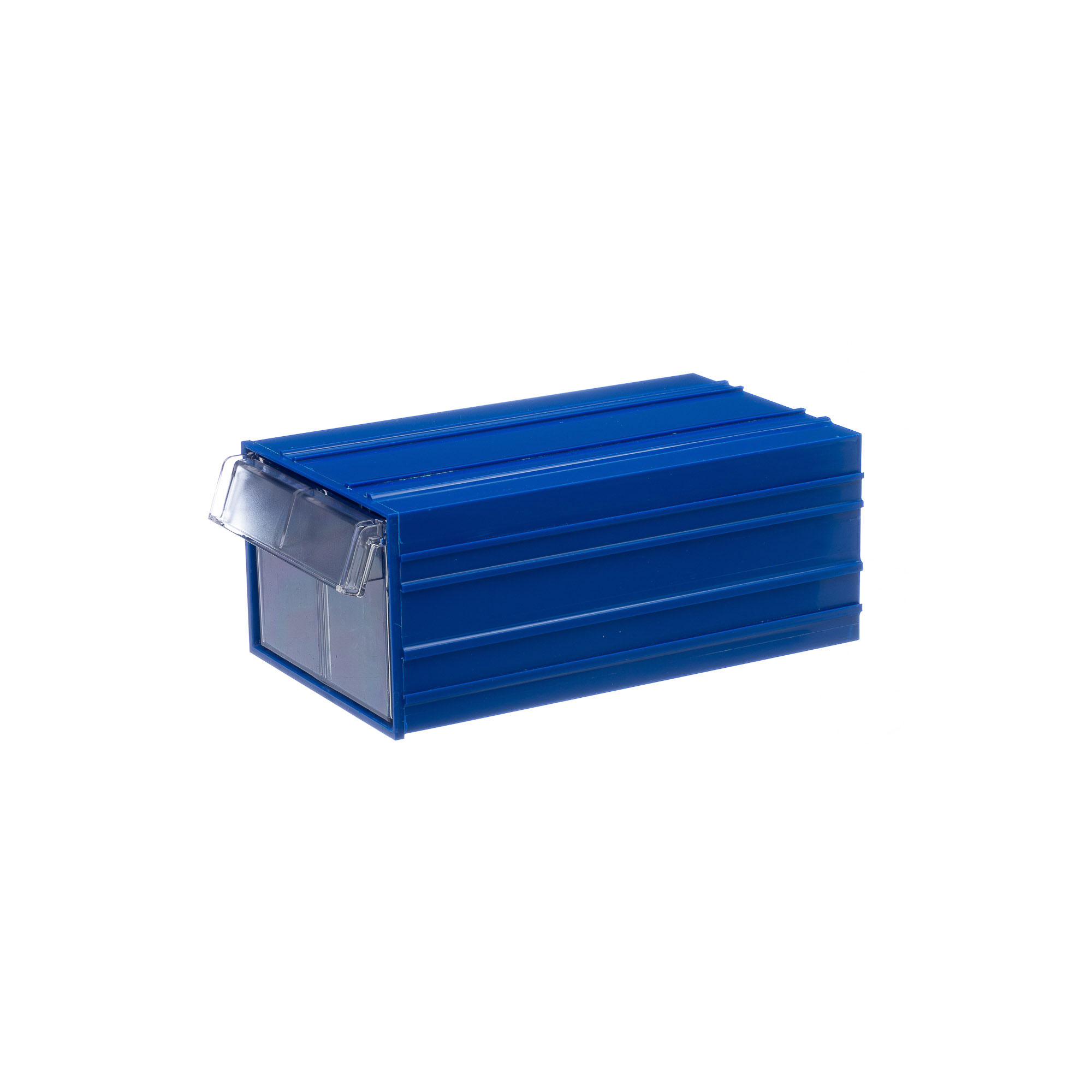 Пластиковый короб С-2-синий-прозрачный 232х140х100 мм