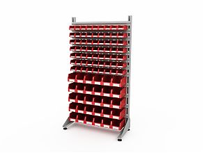 Стеллаж для пластиковых лотков SORTEX односторонний 1800x1000x450.04