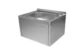 Рукомойник технологический бедренный РТБн - 500x400x300 Norma Inox, борт, отв. д/смесит.
