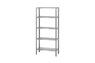 Стеллаж полочный СПЛп - 1500x600x2000 Profi Inox (полка сплошная 5 шт.)