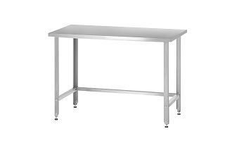 Стол производственный СПРн - 600x600x860 Norma Inox (полка-обвязка разборная, ножка угловая)