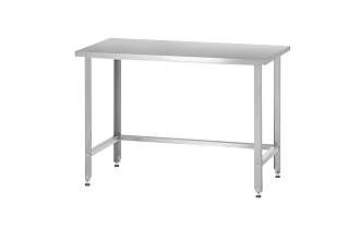 Стол производственный СПРн - 1200x600x860 Norma Inox (полка-обвязка сварная, ножка угловая)