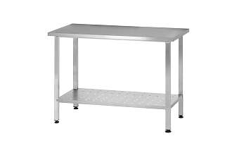 Стол производственный СПРп - 800x700x860 Profi Inox (полка перфорация)