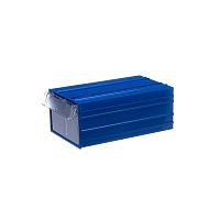 Пластиковый короб С-2-синий-прозрачный 250х140х100 мм