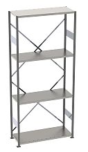 Стеллаж S90 2295х1280х400, 4 полки, осн. секция