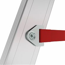 Индустриальная двухсторонняя алюминиевая стремянка с развальцованными ступенями NV5120.4