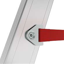 Индустриальная двухсторонняя алюминиевая стремянка с развальцованными ступенями NV5120.4