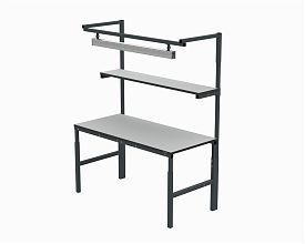 Рабочее место в комплектации 1500х700 мм 41.БК1 (RAL7035) + 41А.СВ-120