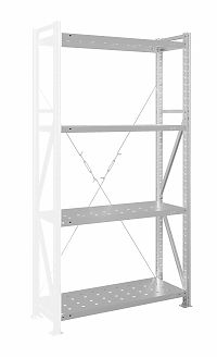 Стеллаж MS U 300x70x60/4 (Нагрузка на полку 200, перфорированная) ДС