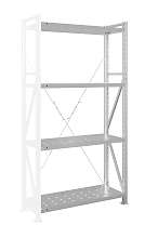 Стеллаж MS U 250x70x100/4 (Нагрузка на полку 300, перфорированная) ДС