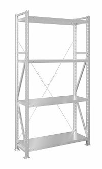 Стеллаж MS U 200x100x80/4 (Нагрузка на полку 300, сплошная)