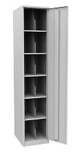Металлический шкаф для 12 противогазов ХПГ-12, с дверью (1870х380х500)